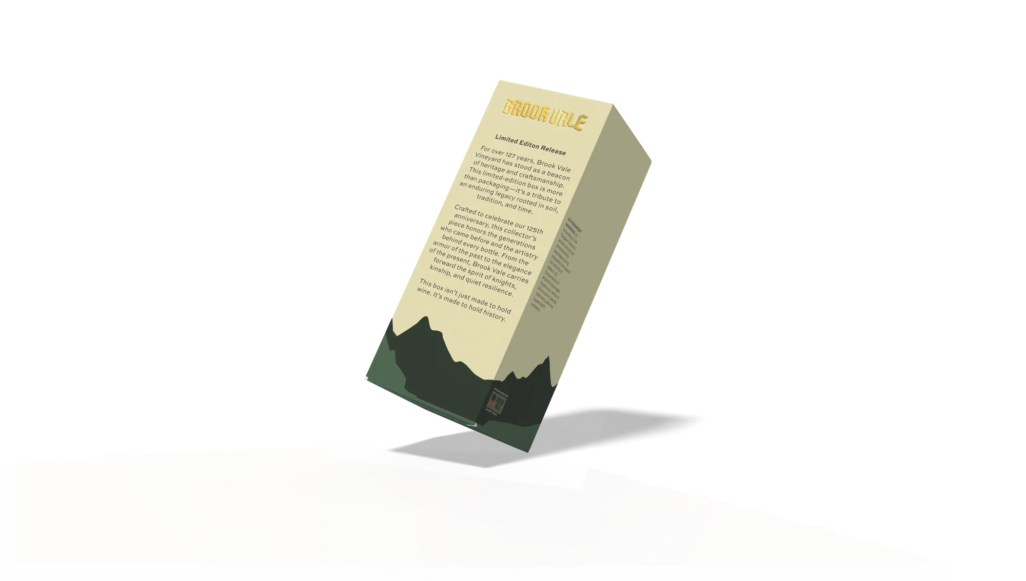 Brook Vale shipping box — back panel