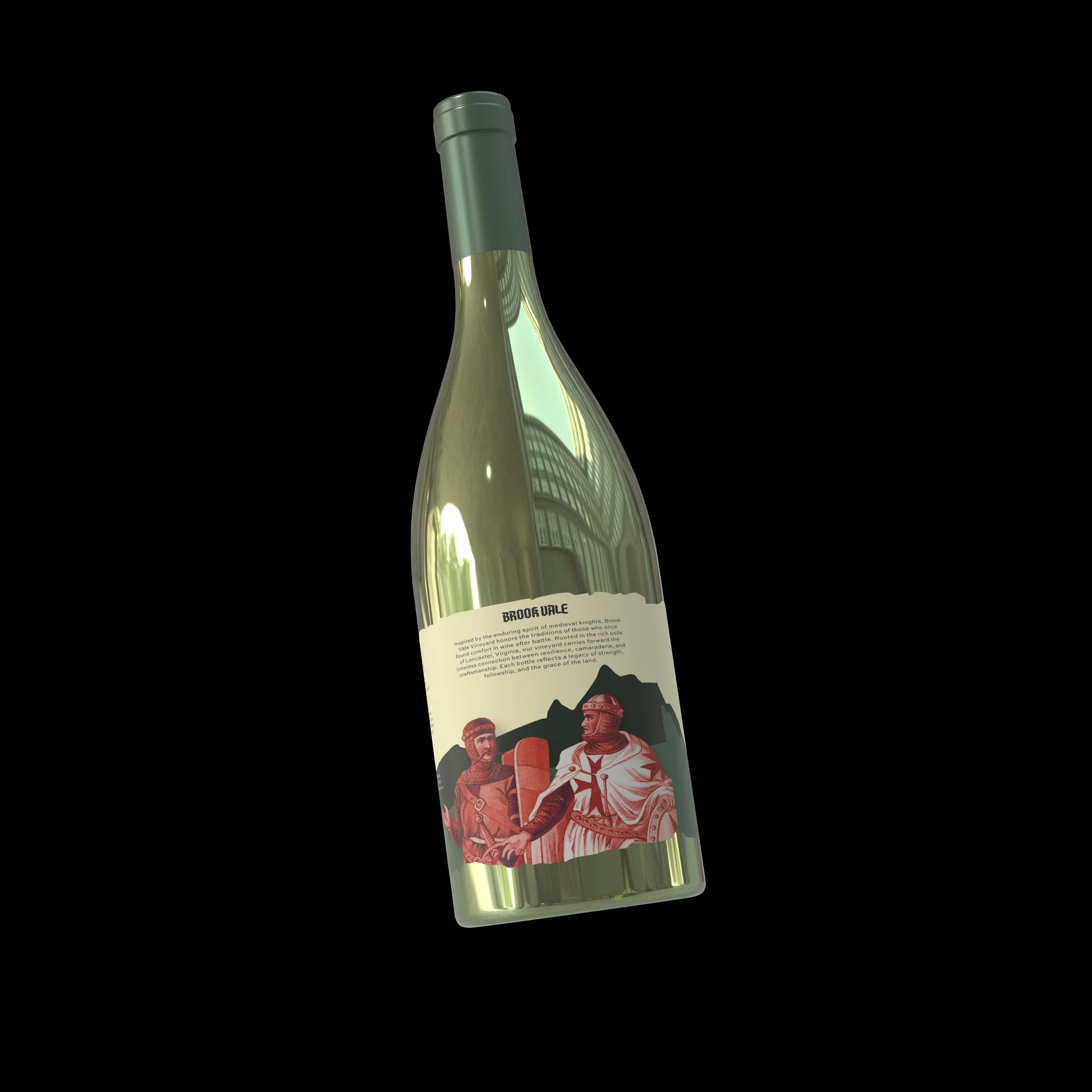 Brook Vale Chardonnay — bottle back label detail