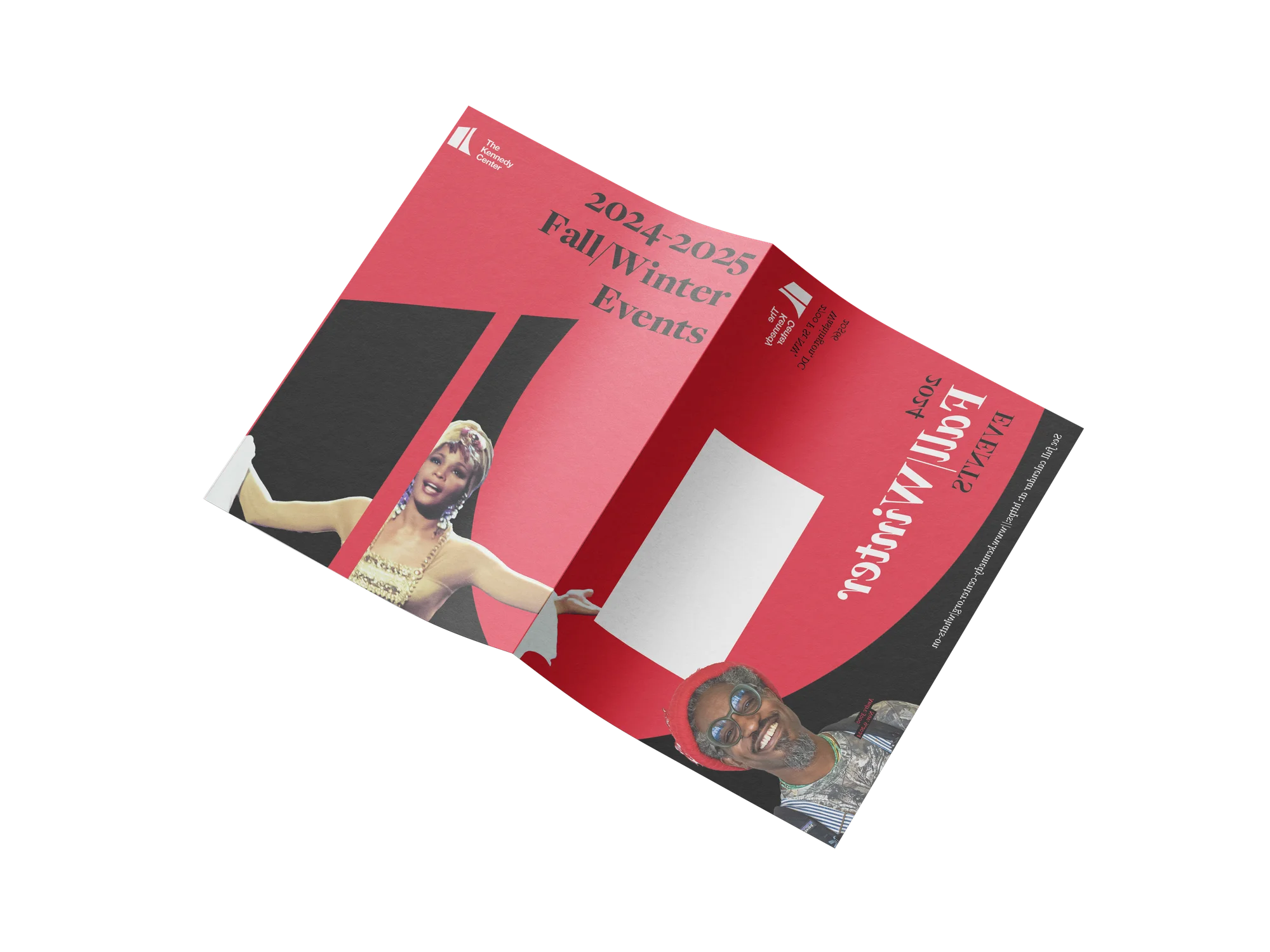 Kennedy Center Fall/Winter Event Calendar — folded brochure mockup