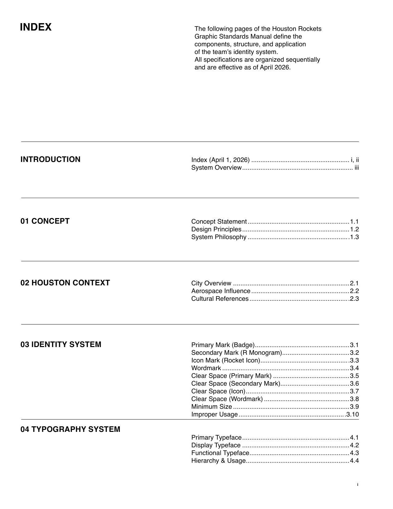 Houston Rockets brand guidelines — page 2