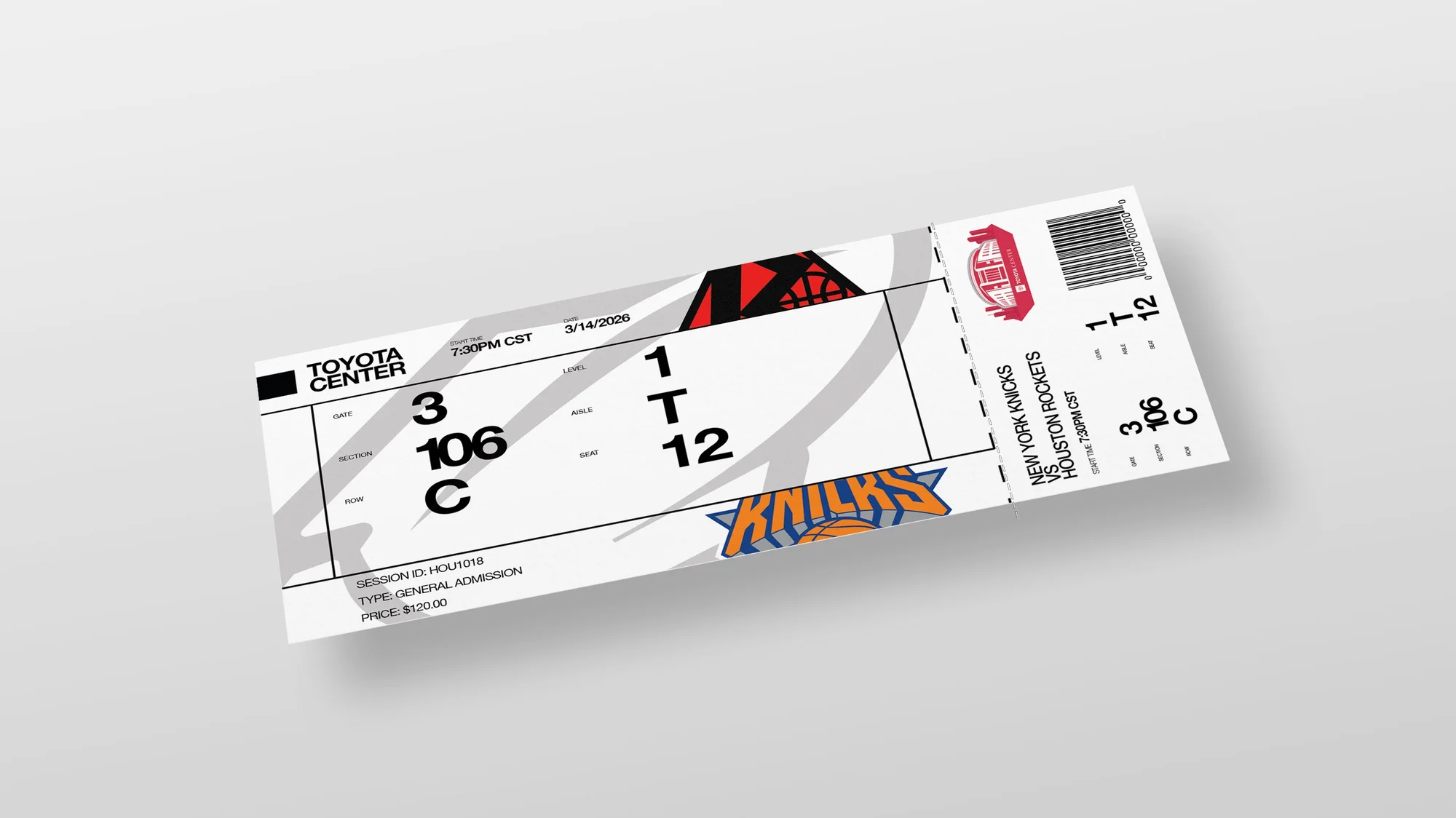 Ticket mockup