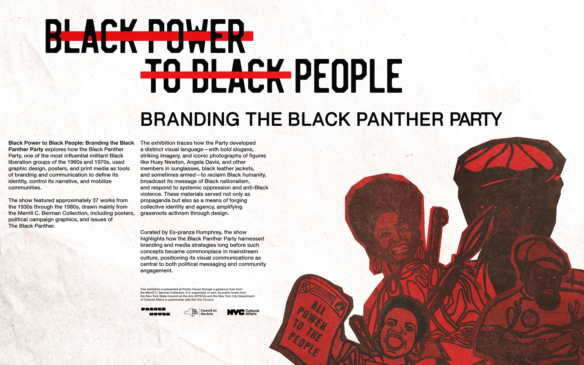 Black Power to Black People — title wall design