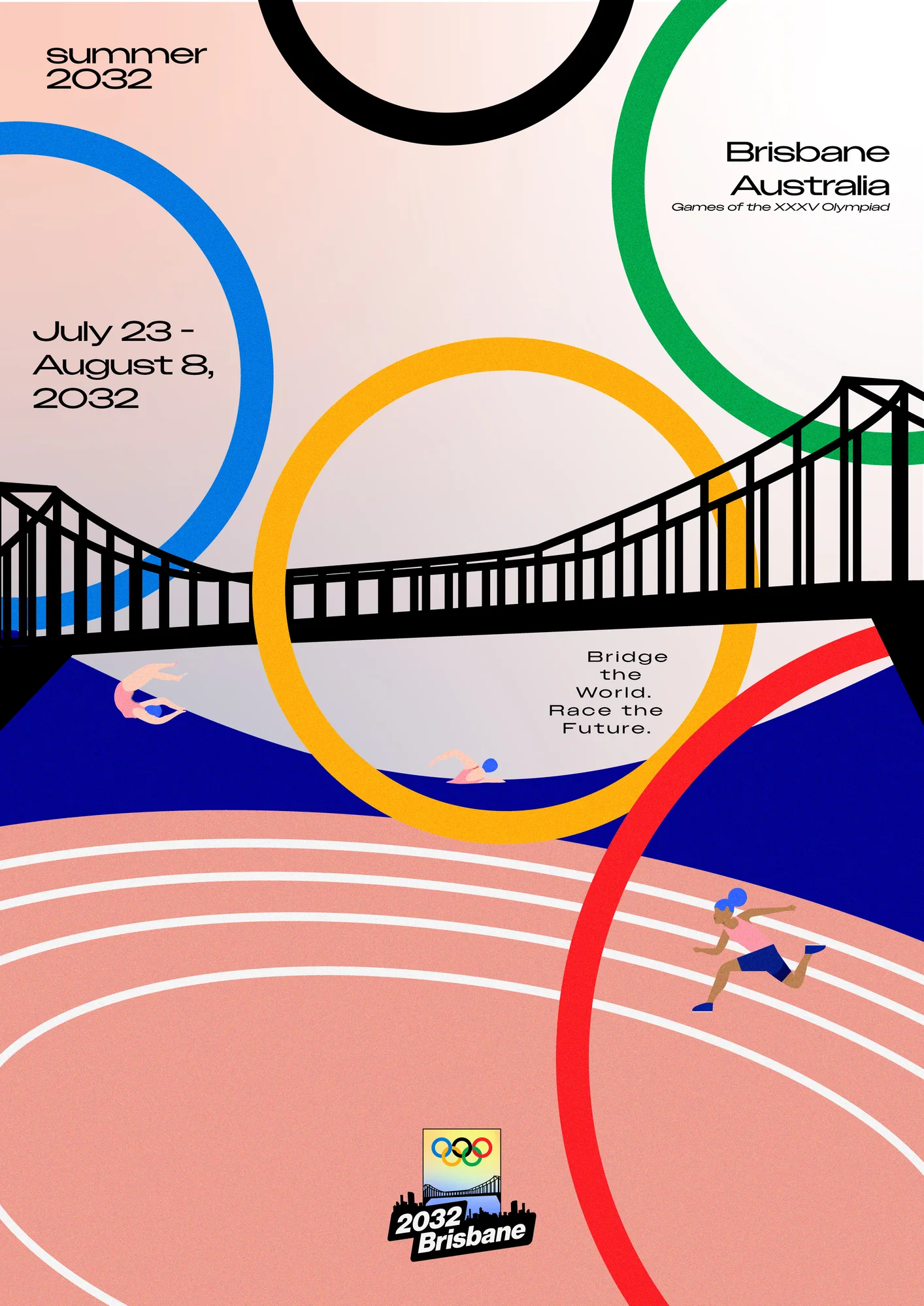 Brisbane 2032 — Olympic identity poster