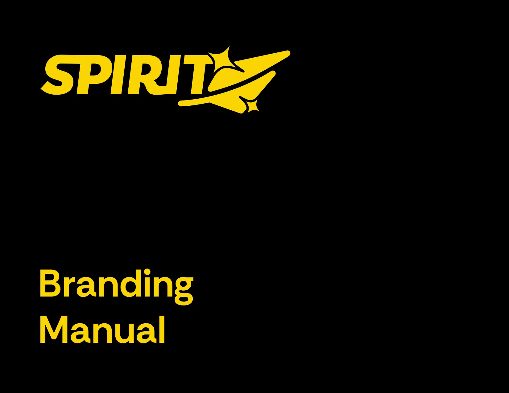 Spirit Airlines brand manual page 1