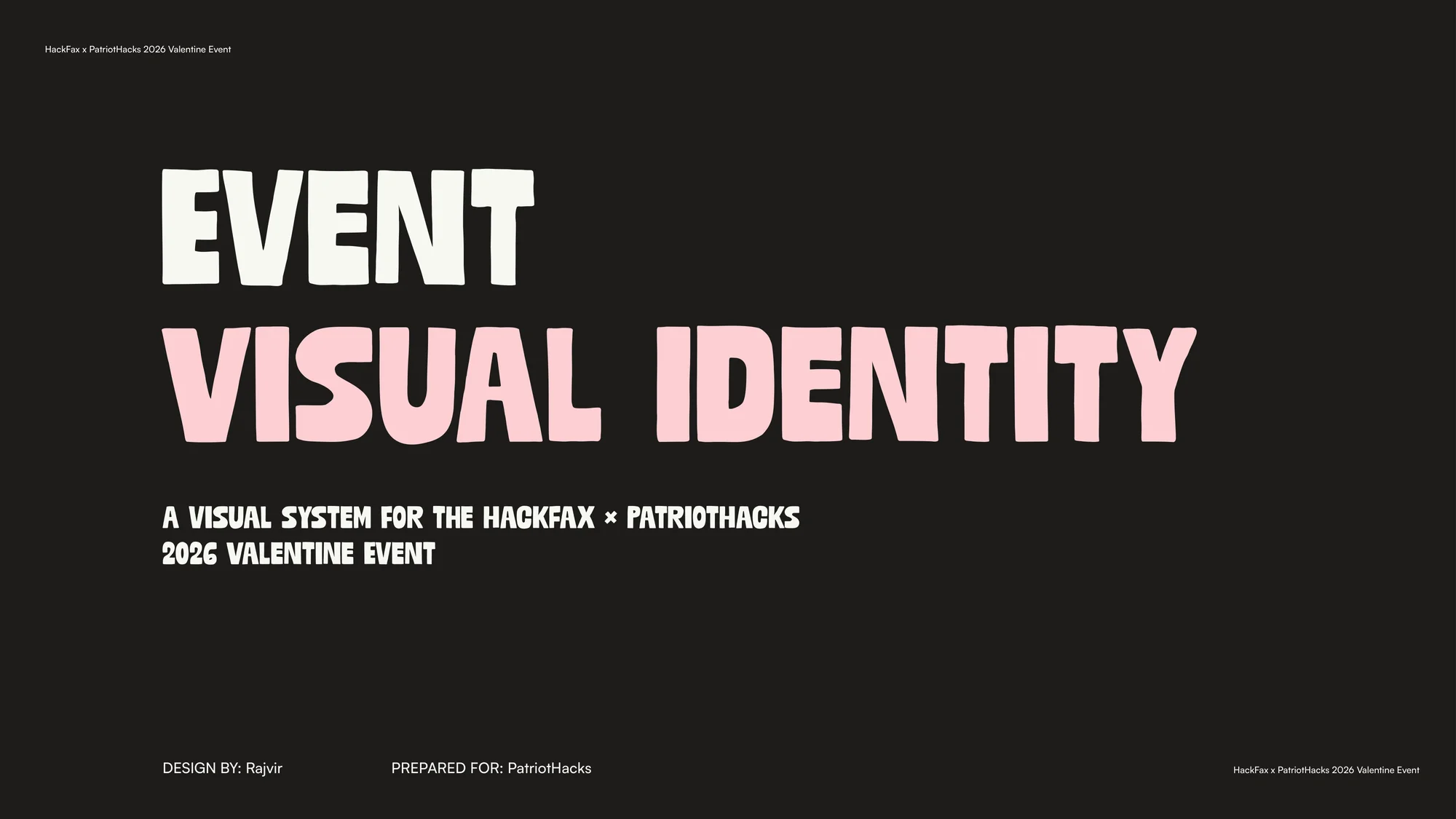 HackFax x PatriotHacks brand guidelines page 1